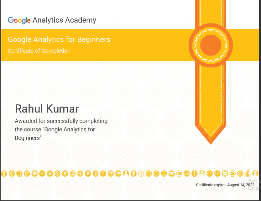 Google analytics certificate shows the mastery of tech freelancer in copywriting and content marketing